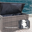 2 SET Direct Wicker Brown Aluminum Rattan Water proof Wicker Deck Box