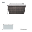 2 SET Direct Wicker Brown Aluminum Rattan Water proof Wicker Deck Box