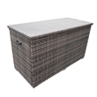 2 SET Direct Wicker Brown Aluminum Rattan Water proof Wicker Deck Box