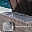2 SET Direct Wicker Brown Aluminum Rattan Water proof Wicker Deck Box