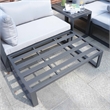 Direct Wicker 5-Piece Modern Aluminum Sofa Seating Set in Gray