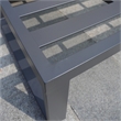 Direct Wicker 5-Piece Modern Aluminum Sofa Seating Set in Gray