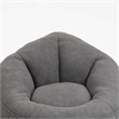 Gray Microfiber Bedding Bean Bag Sofa Chair High Pressure Foam with ottoman