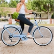 26 Inch Beach Cruiser Bike for Women 7 Speed with Perfect Fit Frame (Blue)