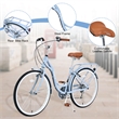 26 Inch Beach Cruiser Bike for Women 7 Speed with Perfect Fit Frame (Blue)