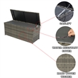 Direct Wicker 113 Gallon Outdoor Storage Box Wicker Patio Deck Boxes with Lid