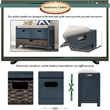 Direct Wicker TREXM 2-Drawer Storage Bench with Removable Basket - Navy