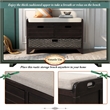 Direct Wicker TREXM 2-Drawer Storage Bench with Removable Basket - Espresso
