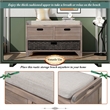 Direct Wicker TREXM 2-Drawer Storage Bench with Removable Basket - White Washed