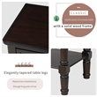 TREXM Narrow Console Table with Three Storage Drawers and Bottom Shelf-Espresso