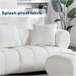 Stylish Multifunctional Sofa with Footrest - Grand Piano Key Design (White)