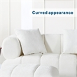 Stylish Multifunctional Sofa with Footrest - Grand Piano Key Design (White)