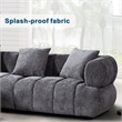 Stylish Multifunctional Sofa with Footrest - Grand Piano Key Design (Gray)