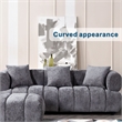Stylish Multifunctional Sofa with Footrest - Grand Piano Key Design (Gray)