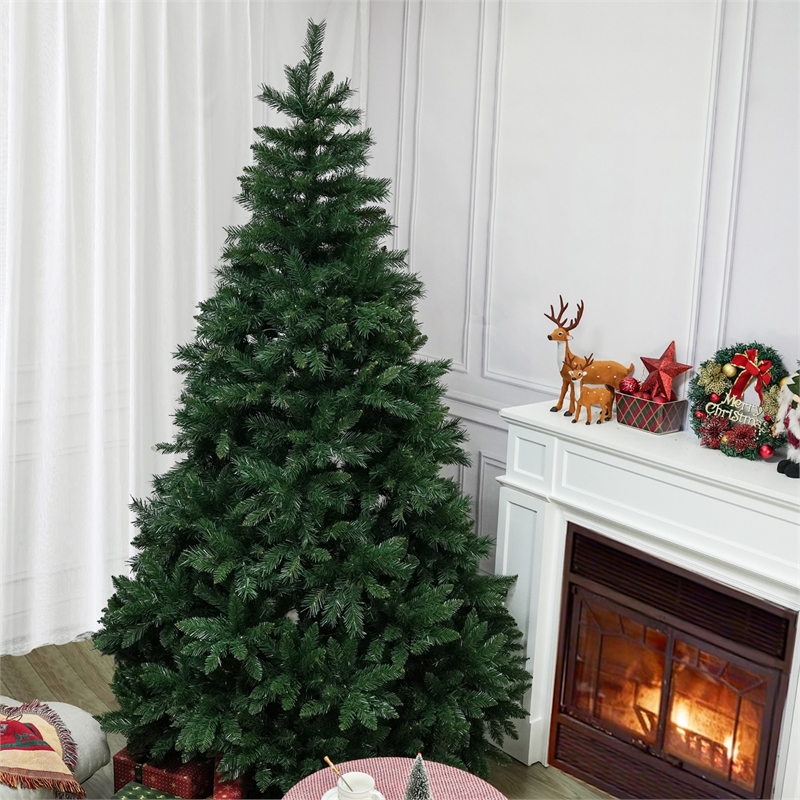 7Ft Artificial PVC Christmas Tree W/Stand Holiday Season Indoor Outdoor Green