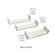 Direct Wicker 3-Piece White Floating U-Shaped Wall Display Shelve for Home Decor