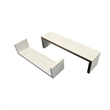 Direct Wicker 3-Piece White Floating U-Shaped Wall Display Shelve for Home Decor