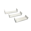 Direct Wicker 3-Piece White Floating U-Shaped Wall Display Shelve for Home Decor