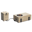 Elegant Brown Aluminum Fire Table with Built-In Ice Bucket & Gas Tank Side Table