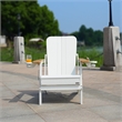 Direct Wicker Outdoor Foldable Frog Leisure Chair with Cup Holder- White