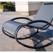 Direct Wicker 2-Piece Outdoor Reclining Lounge Chair with Metal Frame - Gray