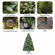 Direct Wicker 5 ft Pre-Lit Christmas Tree with 250 LED Lights & 44 Pine Cones