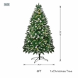 Direct Wicker 6 ft Pre-Lit Christmas Tree with 400 LED Lights & 60 Pine Cones