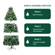 Direct Wicker 7 ft Pre-Lit Christmas Tree with 500 LED Lights & 96 Pine Cones