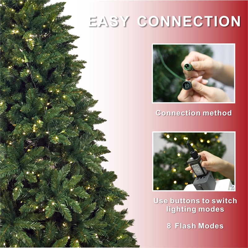 Direct Wicker 5FT Pre-Lit Christmas Tree With 250 LED Lights & Metal Stand
