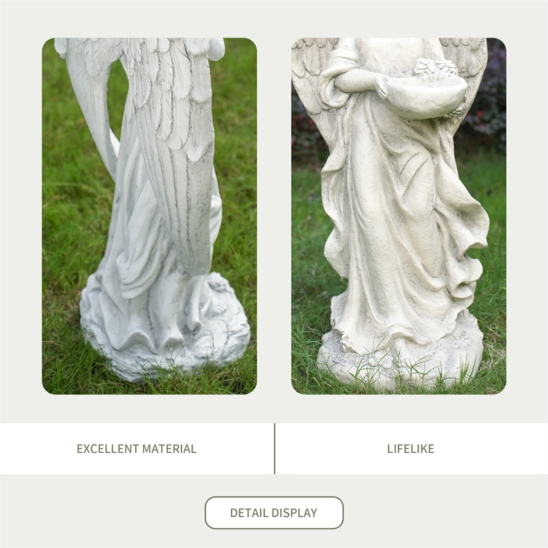 Magnesium Oxide 32.6' Tall Angel Statue Sculpture Art for Indoor Garden Outdoor