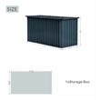 Direct Wicker 312 Gallon Black Metal Outdoor Storage Deck Box - Black