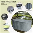Direct Wicker 312 Gallon Black Metal Outdoor Storage Deck Box - Black