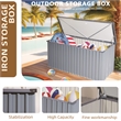 Direct Wicker 312 Gallon Black Metal Outdoor Storage Deck Box - Black
