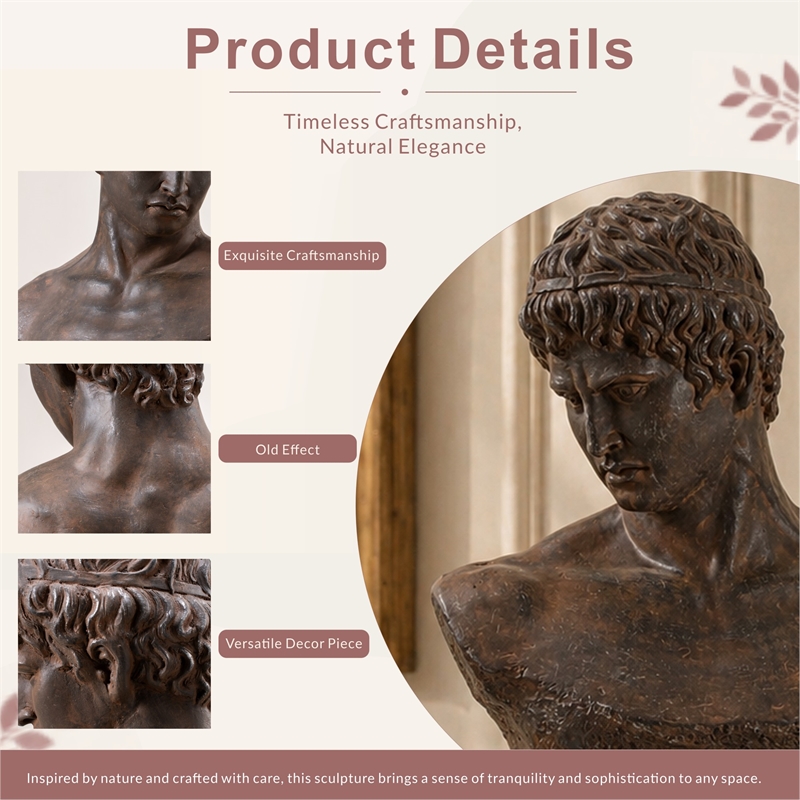 Vintage Magnesium Oxide Garden Statue Unique Outdoor Decorative Sculpture