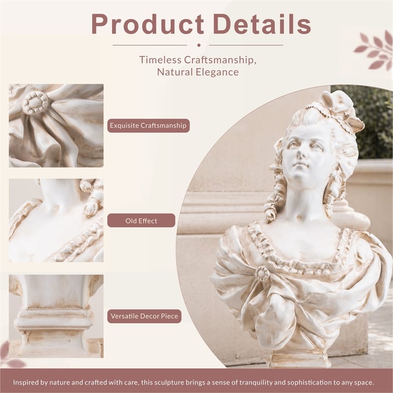 Magnesium Oxide Garden Sculpture Outdoor Decorative Statue for Patio Decor