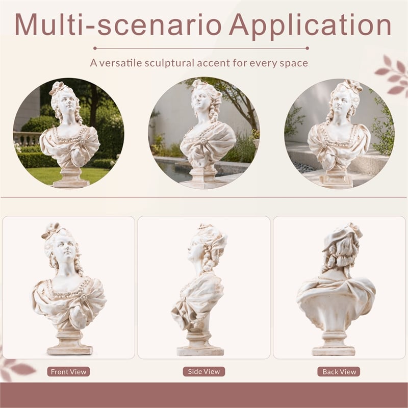 Magnesium Oxide Garden Sculpture Outdoor Decorative Statue for Patio Decor