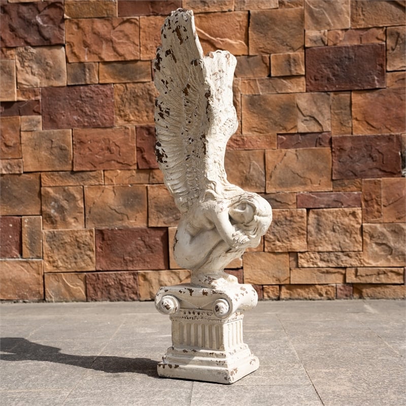 Tall Magnesium Oxide Outdoor Garden Sculpture Decorative Statue