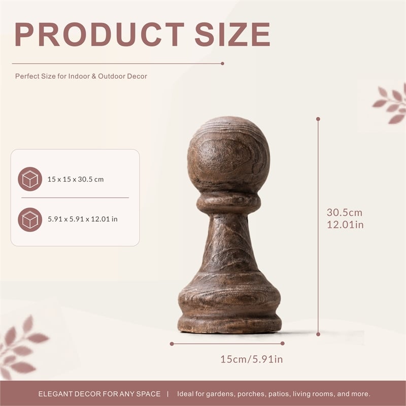 Elegant Magnesium Oxide Figurine Indoor Outdoor Decor Accent