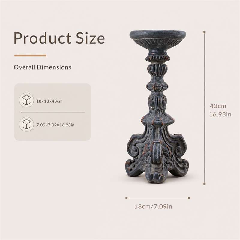 Tall Magnesium Oxide Decorative Sculpture Elegant Garden Statue Outdoor