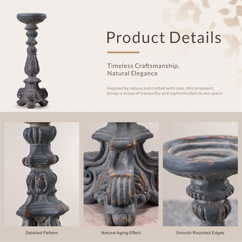 Tall Magnesium Oxide Decorative Sculpture Elegant Garden Statue Outdoor