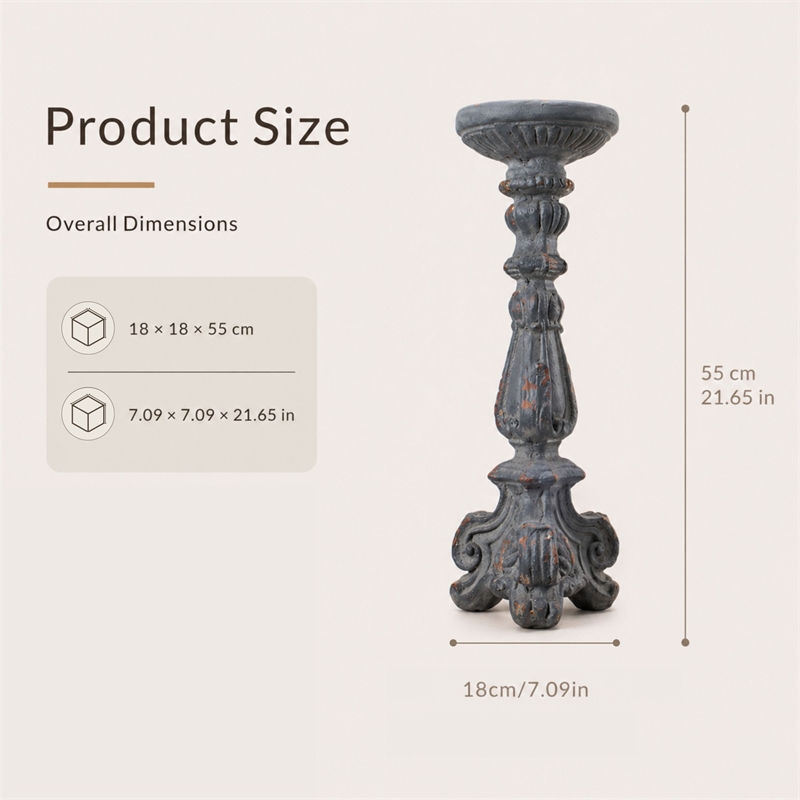 Tall Magnesium Oxide Decorative Sculpture Elegant Garden Statue Decor