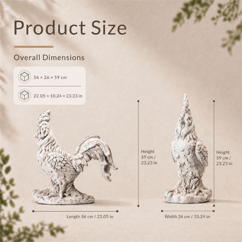 Magnesium Oxide Decorative Sculpture Elegant Garden Statue Outdoor Decor