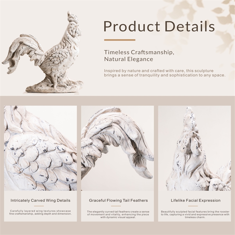 Magnesium Oxide Decorative Sculpture Elegant Garden Statue Outdoor Decor