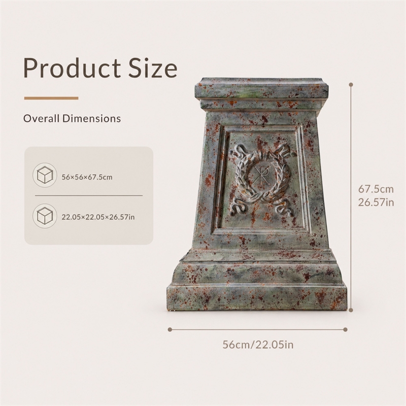 Tall Magnesium Oxide Garden Sculpture Statement Outdoor Statue