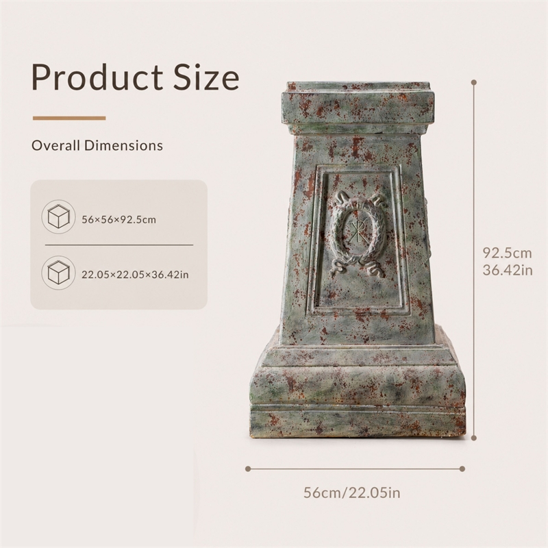 Tall Magnesium Oxide Garden Sculpture Statement Outdoor Statue