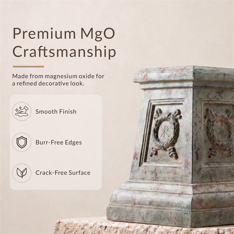 Tall Magnesium Oxide Garden Sculpture Statement Outdoor Statue