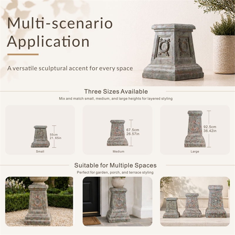 Tall Magnesium Oxide Garden Sculpture Statement Outdoor Statue