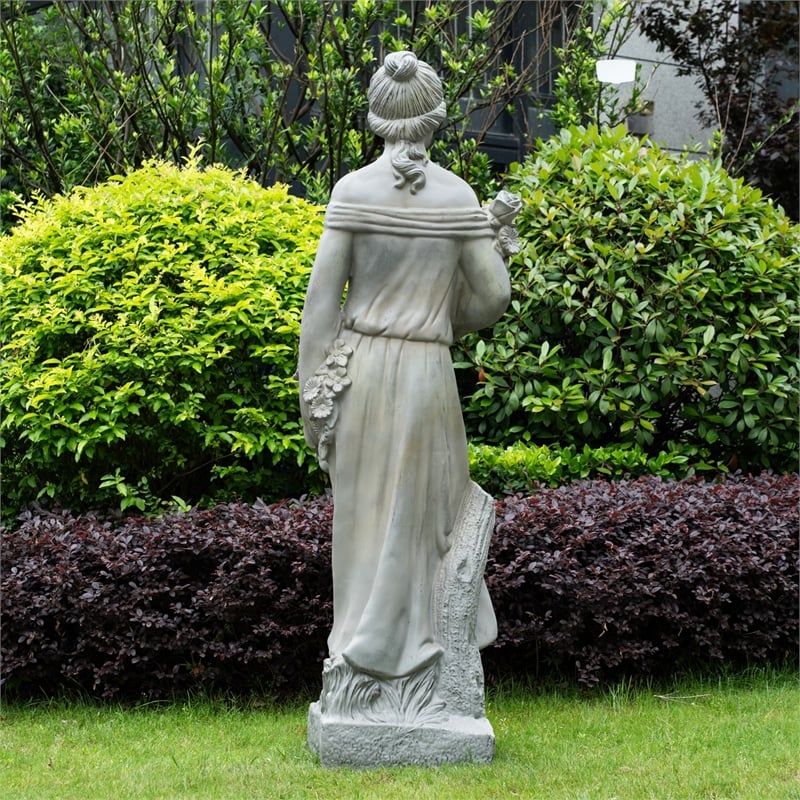 Large Antique Gray Magnesium Garden Sculpture Outdoor Decorative Statue