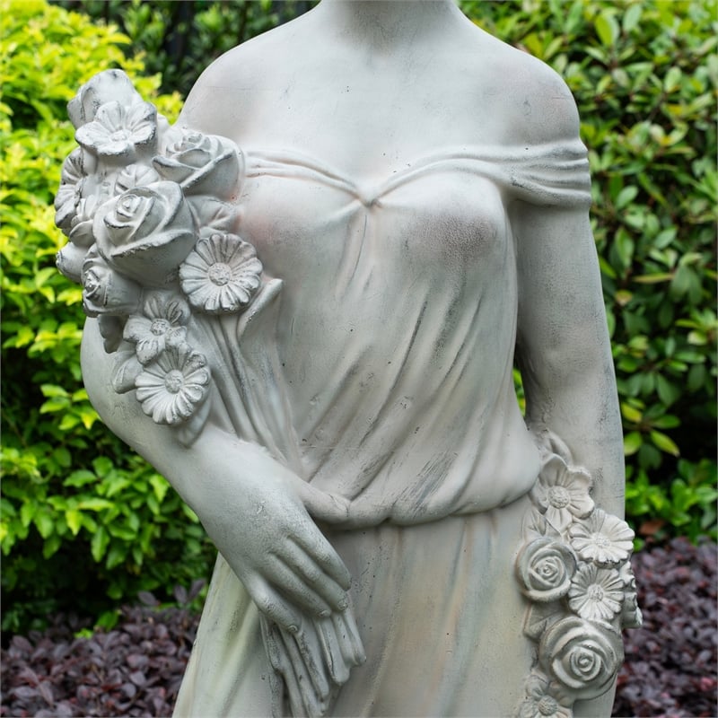 Large Antique Gray Magnesium Garden Sculpture Outdoor Decorative Statue