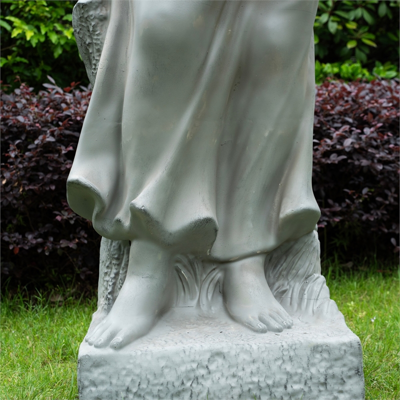 Large Antique Gray Magnesium Garden Sculpture Outdoor Decorative Statue